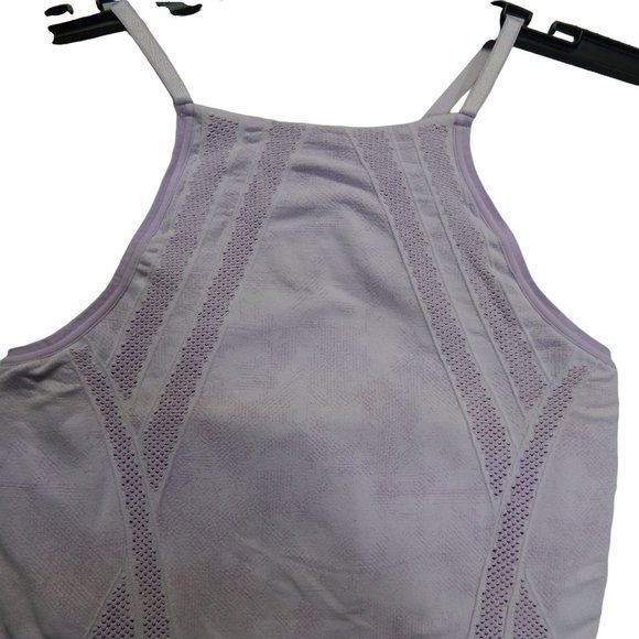 Athleta Active Tank Top Size M Purple Women's Cross Back Built In Bra - Picture 3 of 11